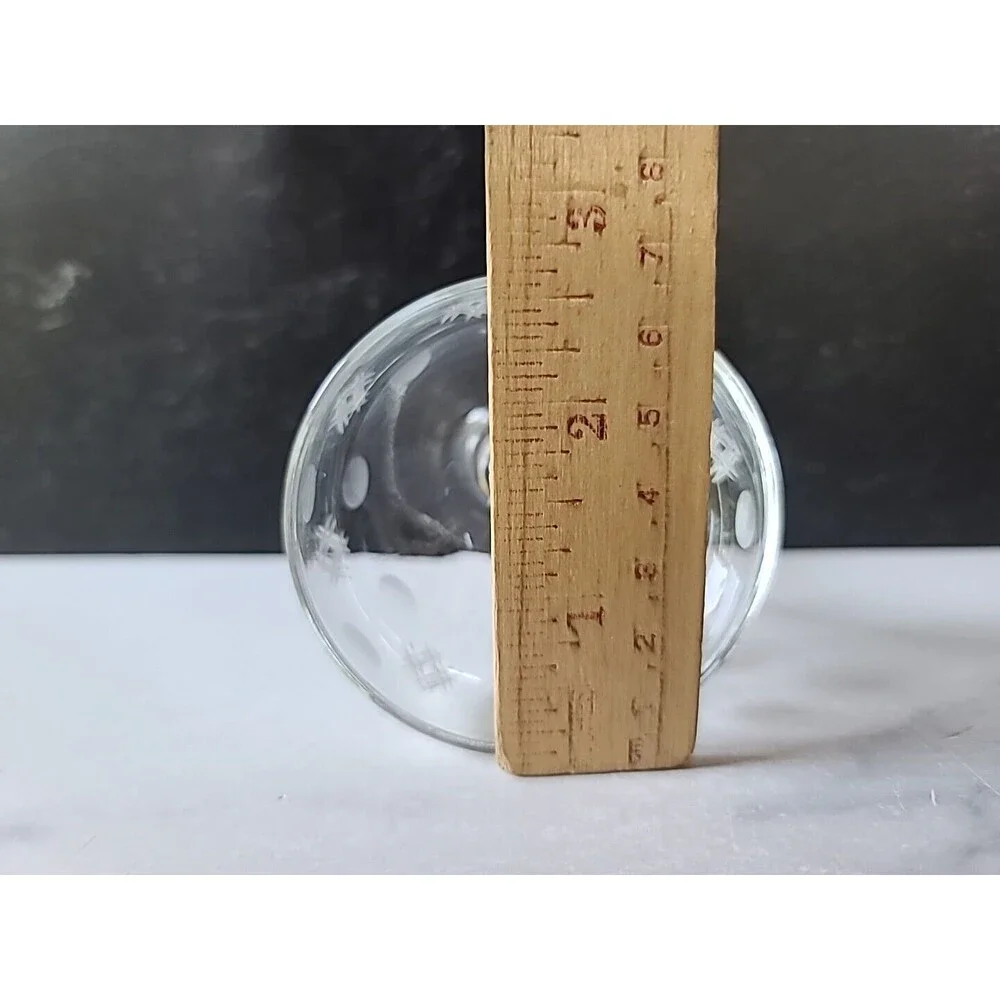 Vintage Etched Cordial Glass
